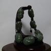 1" China Nature Certified Nature Hetian Nephrite Jade The Eight Immortals Hand Carved Bangle Bracelet 4392 view 2