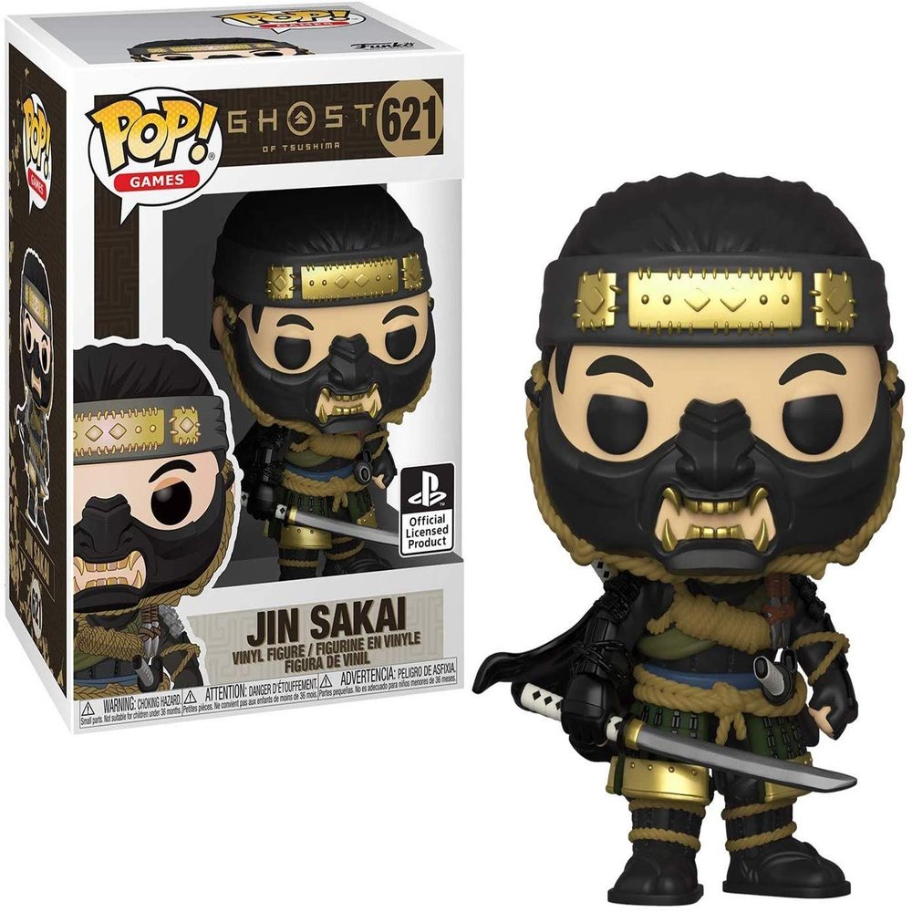 Funko 49041 POP Games: Ghost of Tsushima-Jin Sakai Collectible Toy, Multicolour, 3.75 inches