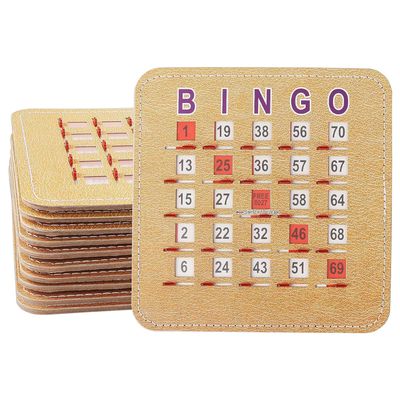 GSE Games & Sports Expert 5Ply Stitched Shutter Bingo Cards, Finger-Tip Shutter Slide Bingo Cards, Easy-Read Large Print Bingo Cardboard with Sliding Windows (10-Pack)
