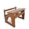 Melody Jane Dolls Houses Twin Double School Desk & Bench Old Fashioned Walnut 1:12 Furniture view 1