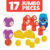 Blockaroo Magnetic Foam Building Blocks - 17-Piece Critter Set, Bath Toys for Toddlers, Preschool Toys, Bathtub Toys, Sensory Toys, Blocks for Toddlers 3-5, Engineering Toys for Kids 3-5, Bath Blocks view 4