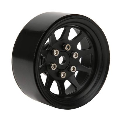 2Pcs RC Wheel Hubs, Alloy Beadlock Wheel Rims Fit for 1/10 RC Crawler Car(Black) Crawler Rims 1.9 1.9 Beadlock Wheels Bronze 1.9 Inch Beadlock