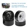 2Pcs RC Wheel Hubs, Alloy Beadlock Wheel Rims Fit for 1/10 RC Crawler Car(Black) Crawler Rims 1.9 1.9 Beadlock Wheels Bronze 1.9 Inch Beadlock view 2