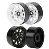 2Pcs RC Wheel Hubs, Alloy Beadlock Wheel Rims Fit for 1/10 RC Crawler Car(Black) Crawler Rims 1.9 1.9 Beadlock Wheels Bronze 1.9 Inch Beadlock view 4