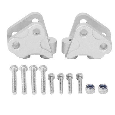 RC Shock Linkage, 2 Pieces Front Rear Lower Mount, RC Car Replacement Parts, Silver Durable Accessory for Off-Road Enthusiasts, Hobbyists, and Model Builders