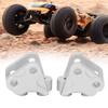 RC Shock Linkage, 2 Pieces Front Rear Lower Mount, RC Car Replacement Parts, Silver Durable Accessory for Off-Road Enthusiasts, Hobbyists, and Model Builders view 2