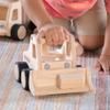 Guidecraft Wooden Front Loader: Vehicle Play Set, Kids Learning and Educational Dramatic Play Toy view 3