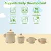 PlanToys Play Kitchen Tea Set Pretend Play Toys - Non-Toxic Wooden Tea Set for Kids and Toddlers view 4