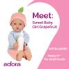 Adora Amazon Exclusive Sweet Babies Collection, 11 Soft and Cuddly Baby Doll Machine Washable, Birthday Gift For Ages 1+ - Baby Grapefruit view 2