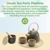 PlanToys Wooden Classic Tea Set for Montessori Inspired Pretend Play | Social Interaction, Communication and Imaginative Role Play | Eco Friendly Wooden Tea Time Set for Creative Learning view 2
