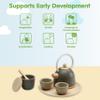 PlanToys Wooden Classic Tea Set for Montessori Inspired Pretend Play | Social Interaction, Communication and Imaginative Role Play | Eco Friendly Wooden Tea Time Set for Creative Learning view 4