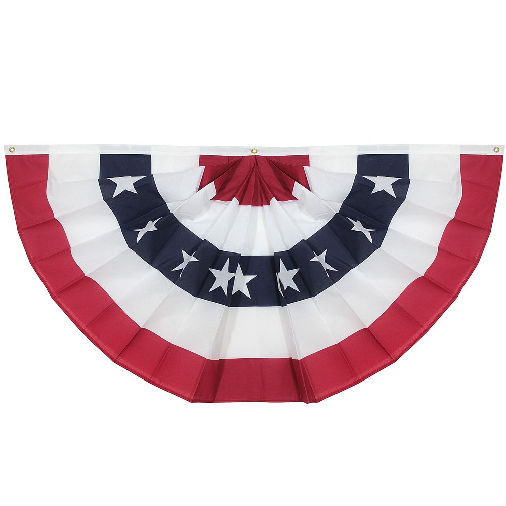 36" x 72" Pleated Americana Bunting
