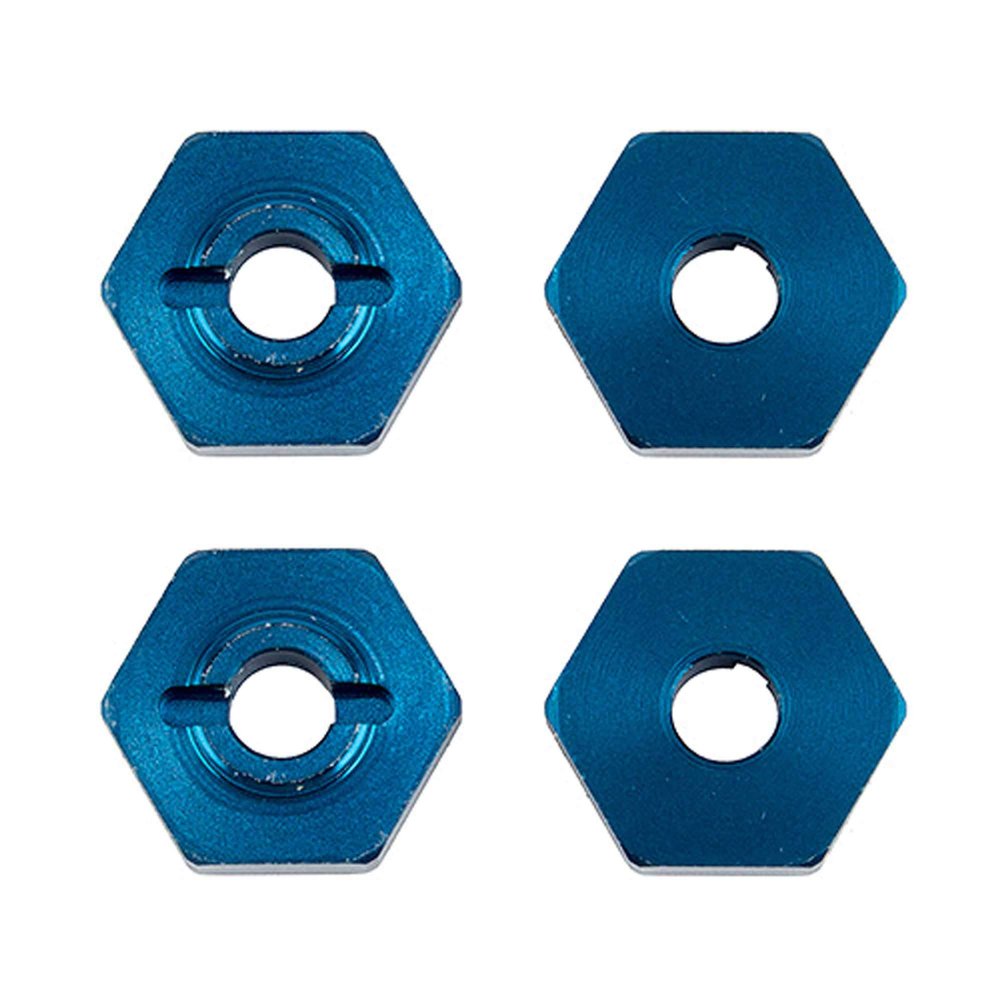 Team Associated 1/14 Wheel Hexes Blue Aluminum, ASC21562