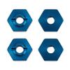 Team Associated 1/14 Wheel Hexes Blue Aluminum, ASC21562 view 1