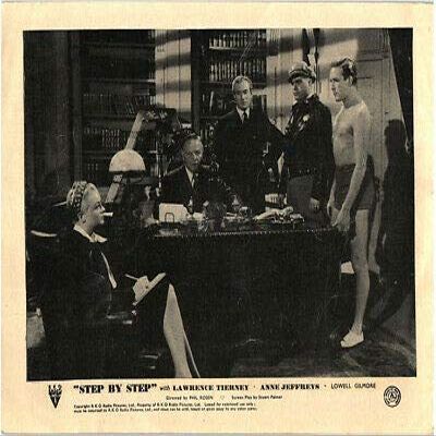 Step by Step Original Lobby Card Lawrence Tierney in Swim Shorts barechested