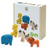 PlanToys Wild Animals Set Wooden Montessori Imaginative and Creative Play Toy | Language, Social Development and Coordination Activity | Eco Friendly Safari Animal Figurine Set view 1