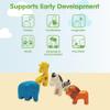 PlanToys Wild Animals Set Wooden Montessori Imaginative and Creative Play Toy | Language, Social Development and Coordination Activity | Eco Friendly Safari Animal Figurine Set view 4