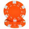 Brybelly Clay Composite Striped Dice 11.5-gram Poker Chips (100-pack) - Blank Non-denominated Poker Chips - Custom Cash Games and Home Casino Poker Nights (Orange) view 1