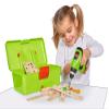 Eichhorn 100039079 Constructor Tool Box with Compact Screwdriver, Extension Parts, 70 Pieces, FSC 100% Certified Beech Wood, for Children from 3 Years view 2