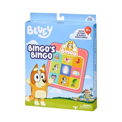 Bluey Bingos Bingo Card Game, Kids Image Matching Card Game with 40 Cards, 48 Chips and 12 Scoring Chips, Interactive Fun Games for Kids of Ages 3+