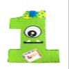 APINATA4U Large Number One Monster Bash Birthday Party Pinata 20" Green Color Happy Birthday Kids Monster Party view 1