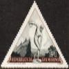 Disk Throwing Sport 1 Lire San Marino Triangle Postage Stamp view 1