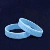 10 Pack Light Blue Silicone Bracelets - Lt Blue Colored Rubber Wristbands for Prostate Cancer, Trisomy 18, Cushings & Graves Disease Awareness & Fundraising view 2