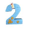 APINATA4U Number Two Pinata with Chip Cookies Accents, Bright Blue Color Milk and Cookies Themed Party Supplies, Second Birthday Party Decorations, Second Cookie Party Favor, 20 X 16 X 4 Inches view 1