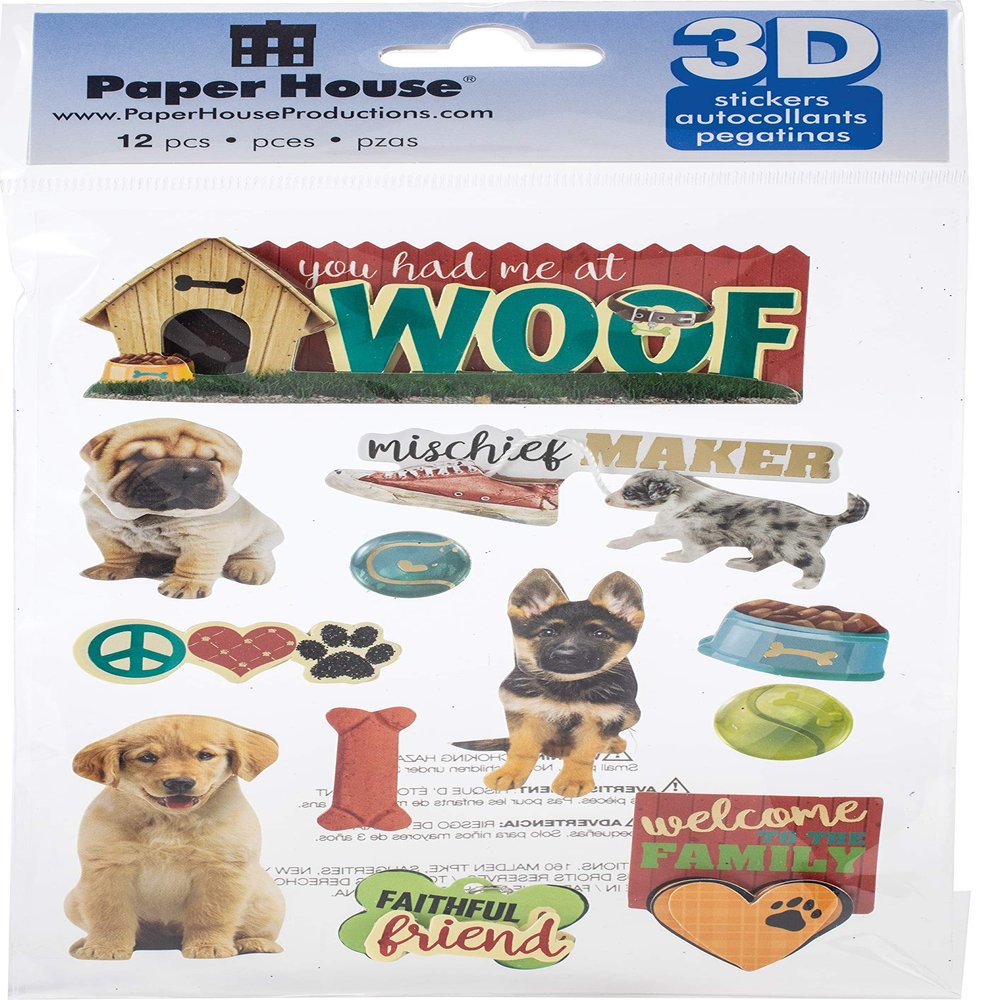 3D Stickers WOOF