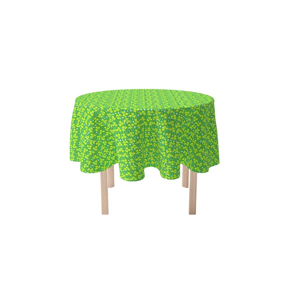 Fabric Textile Products, Machine Washable, 100% Milliken Polyester, Tablecloths, Table Runners, Napkins, & Outdoor Tablecloths, Celtic Foliage (90" Round)