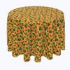 Fabric Textile Products, Machine Washable, 100% Milliken Polyester, Tablecloths, Table Runners, Napkins, & Outdoor Tablecloths, Orange Paint Stroke Celtic Pride (84" Round) view 1