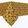 Fabric Textile Products, Machine Washable, 100% Milliken Polyester, Tablecloths, Table Runners, Napkins, & Outdoor Tablecloths, Orange Paint Stroke Celtic Pride (90" x 90") view 1