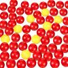 Gejoy 84 Pieces Game Replacement Balls 4 Sets Game Replacement Marbles Compatible with Hungry Hungry Hippos, 76 Red and 8 Yellow Balls view 1
