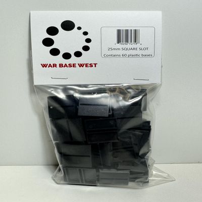 Lot of 60 Warhammer Fantasy 25mm Square Slot Bases Saurus Orc Chaos Wargame Bitz