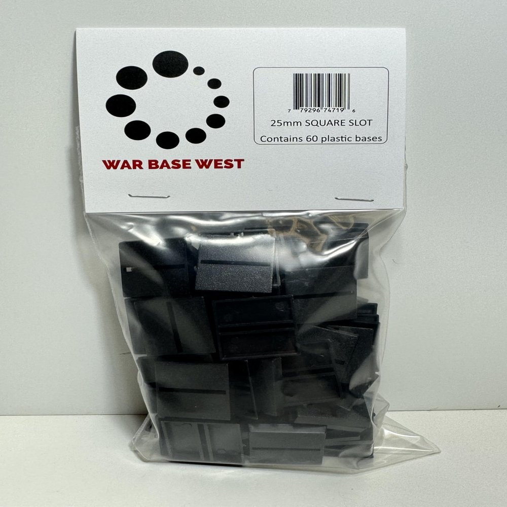Lot of 60 Warhammer Fantasy 25mm Square Slot Bases Saurus Orc Chaos Wargame Bitz