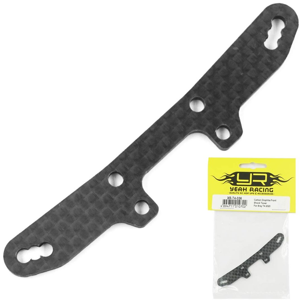 Carbon Graphite Front Shock Tower for Xray T4 2020 / Yeah Racing / XR-T4-036