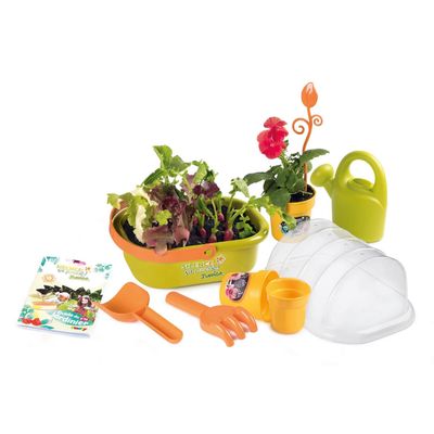 Smoby - Silence a Pousse - Mini Greenhouse - Gardening Accessories Included - Carry Handle - Ages 5 and above - 870302 Green