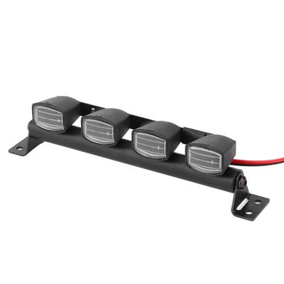 Dilwe RC Roof Bulb Lights, 1:10 Scale RC Crawler Car Roof Light Bar Spotlights Accessory with 90046 SCX10 Pull Car(4LED)
