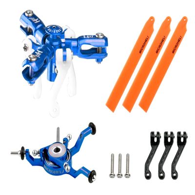 MICROHELI CNC Triple Orange Blades Conversion Set (Blue) - Blade Nano CPX/CPS / S2 / S3