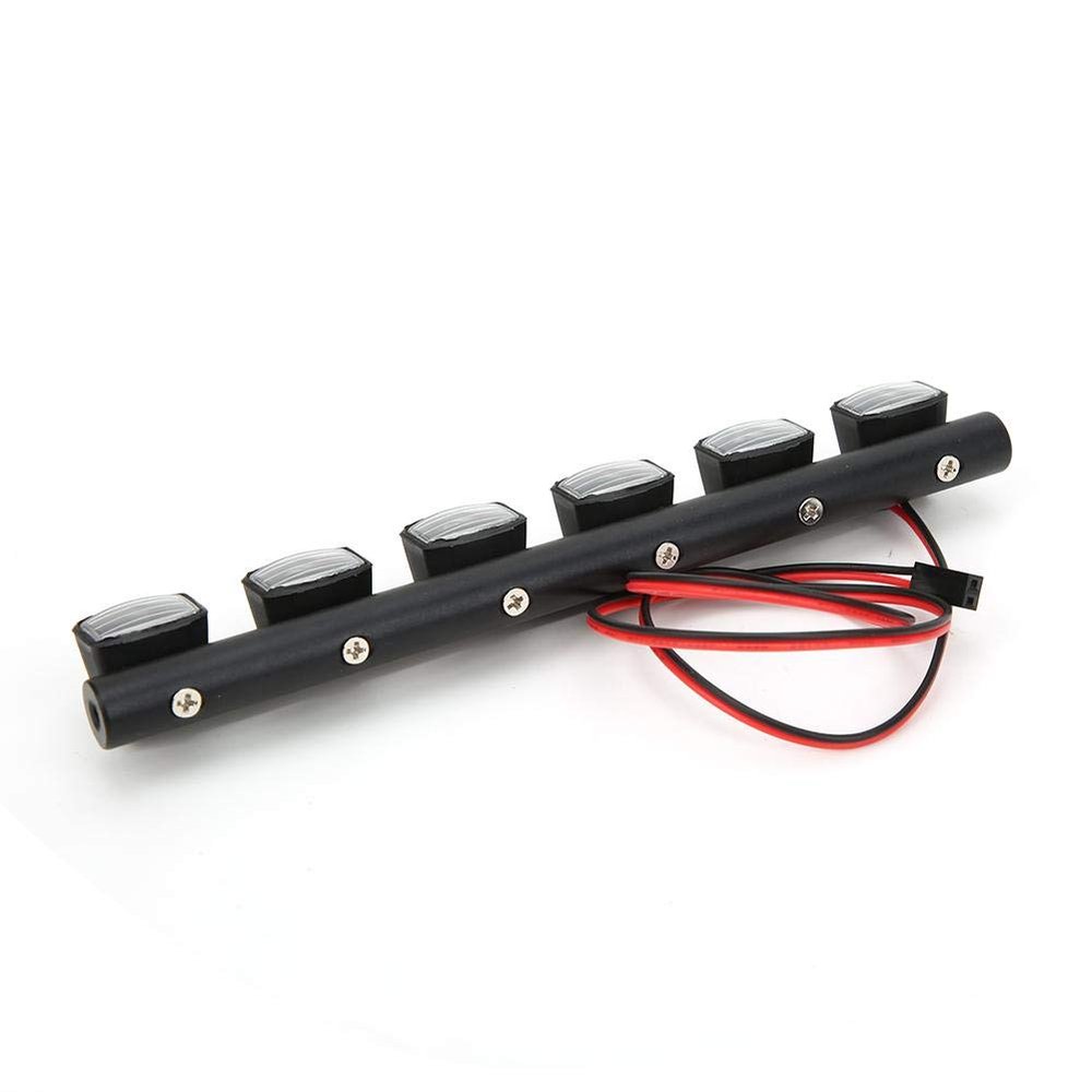 Dilwe RC Roof Bulb Lights, 1:10 Scale RC Crawler Car Roof Light Bar Spotlights Accessory with 90046 SCX10 Pull Car(6LED)