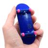 Teak Tuning 32mm Fingerboard Complete - Fully Assembled with Pro Level Components - Pro Shaped Wooden Deck (32x97mm), UltraSpin Bearing Wheels, Prodigy Gen2 Trucks - Blue & Pink view 1
