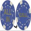 Spinettis 10 Texas Holdem Call/All In Poker Chips - Casino Composite Chips - 10 Blue CALL/ALL INN Poker Chips - Ages Teen, Adult view 1