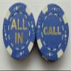 Spinettis 10 Texas Holdem Call/All In Poker Chips - Casino Composite Chips - 10 Blue CALL/ALL INN Poker Chips - Ages Teen, Adult view 3