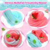 2 Pack Cloud Slime Kit with Red Watermelon and Mint Charms, Scented DIY Slime Supplies for Girls and Boys, Stress Relief Toy for Kids Education, Party Favor, Gift and Birthday view 3