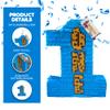 APINATA4U Number One Blue Pinata Party Decorations, Chocolate Chip Cookies Themed Milk and Cookies, First Birthday Party Gift with Supplies & Decorations, Baby Shower Pinata 20 X 16 X 4 Inches view 2