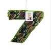 APINATA4U 20" Tall Green Camouflage Number Seven Pinata view 1