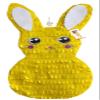 APINATA4U 20" Tall Easter Bunny Piata Yellow Color Theme Party Easter Party Supplies Decorations Marshmallow Pinata view 1