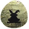 APINATA4U 2-D Gold Easter Egg Pinata With Black shadow bunny view 1