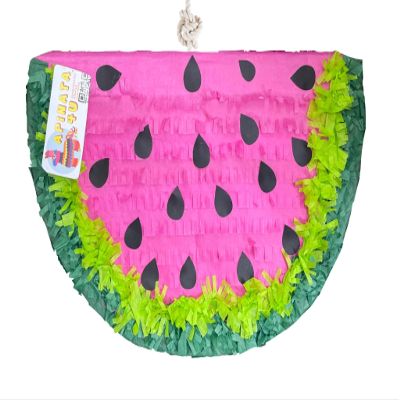Watermelon Slice Pinata Hot Pink Tropical Watermelon Themed Birthday Party Supplies Fruit Fourth of July Independence Day Decoration