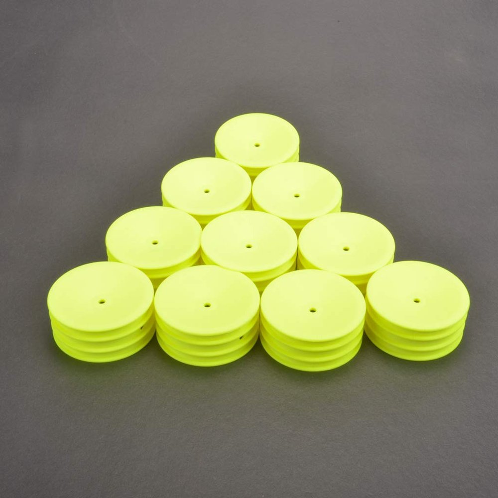 Schumacher Racing U7457 Wheel Front Med 2WD-Neon Yellow v2 - 5pr
